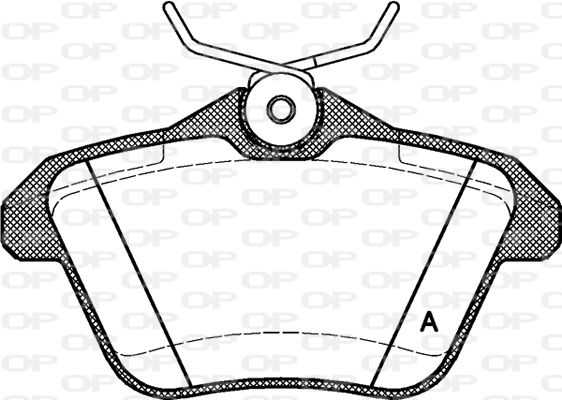 OPEN PARTS Комплект тормозных колодок, дисковый тормоз BPA0581.10